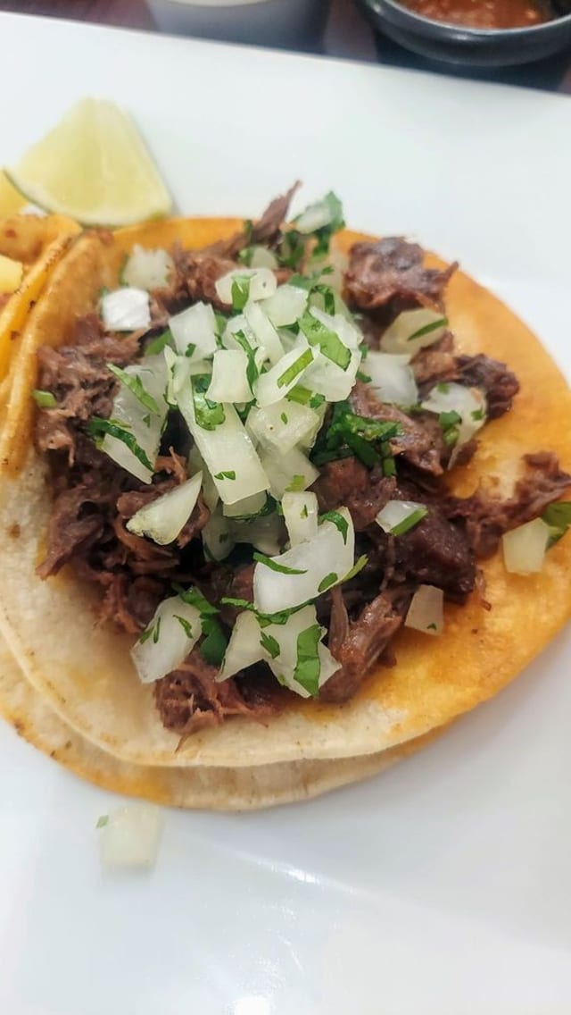 Barbacoa/Cow Cheek Taco.